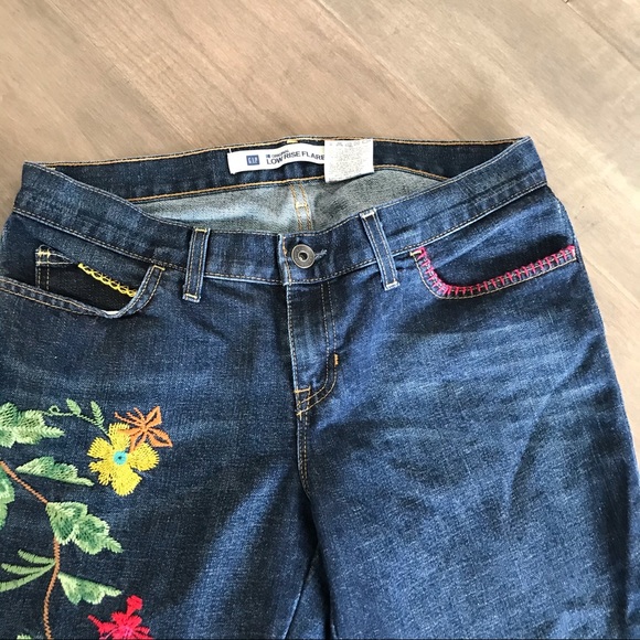 Gap Low Rise Flare with Floral Embroidery-Sz10 - Picture 3 of 10